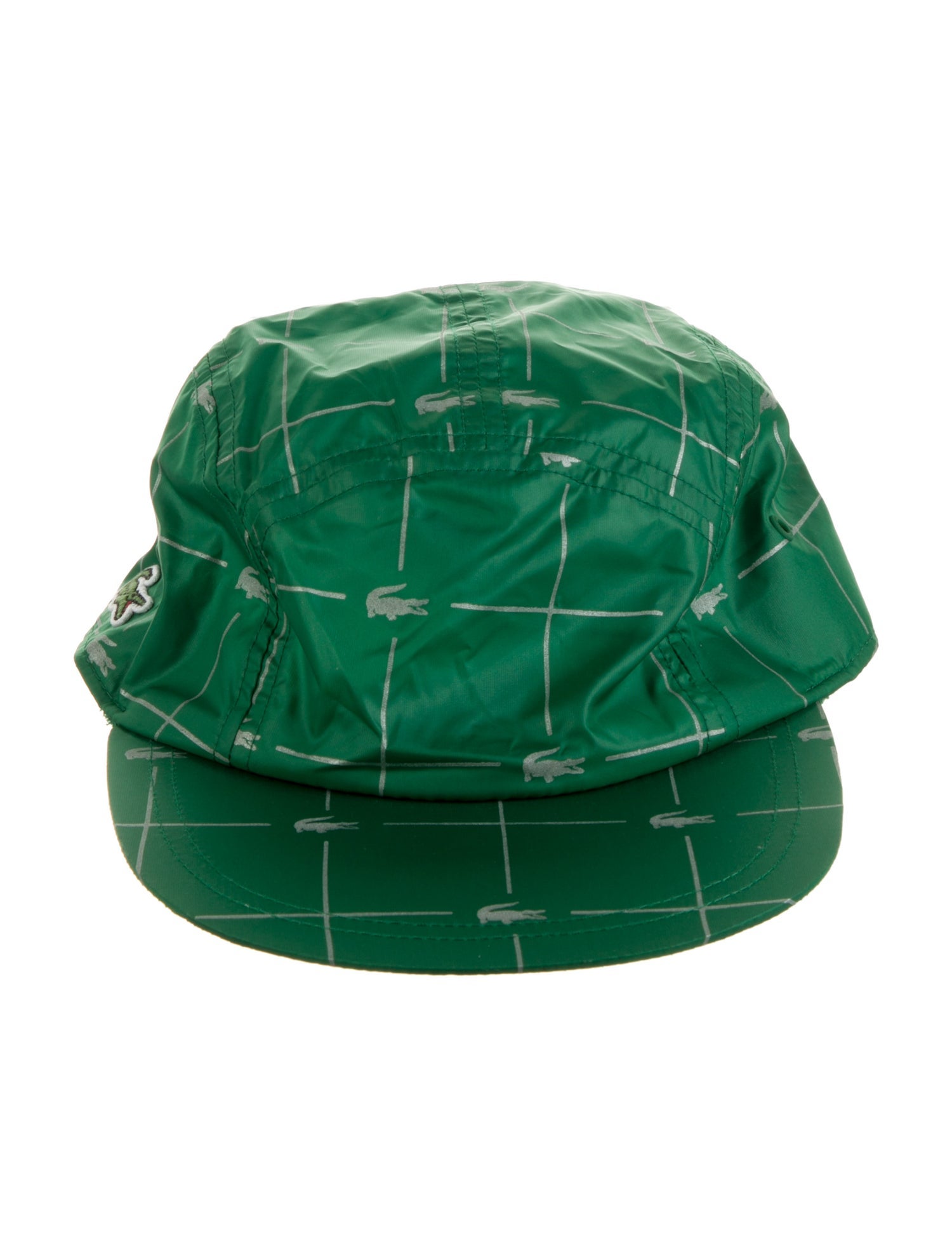Supreme x Lacoste Reflective Grid Nylon Camp Hat w/ Tags