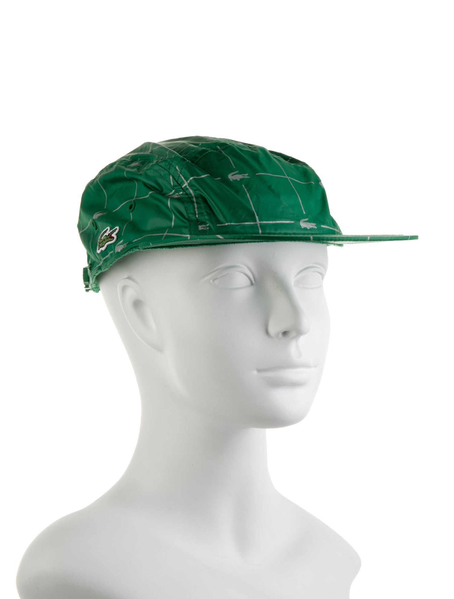 Supreme x Lacoste Reflective Grid Nylon Camp Hat w/ Tags