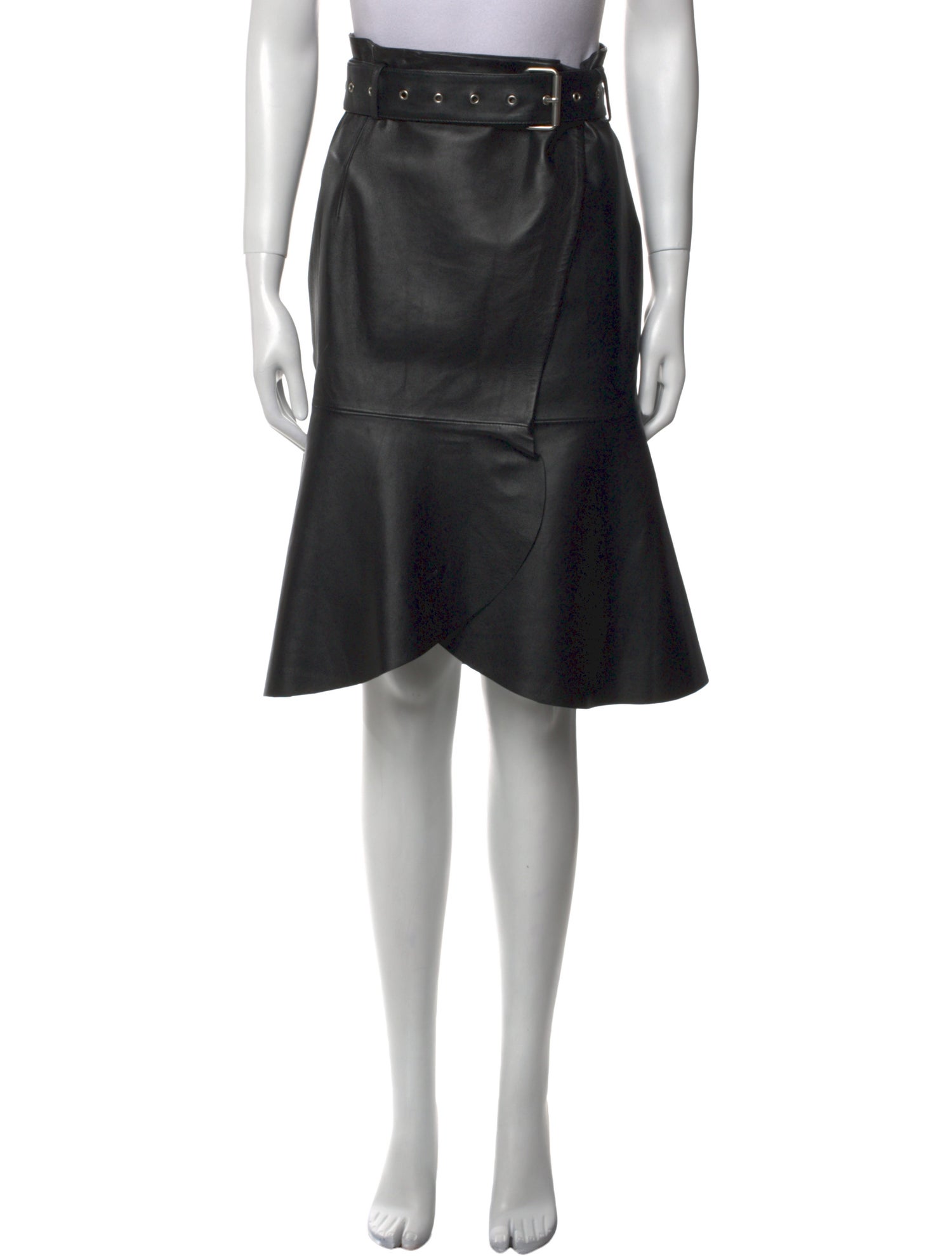 Elizabeth Sulcer x Miss Sixty Leather Knee-Length Skirt