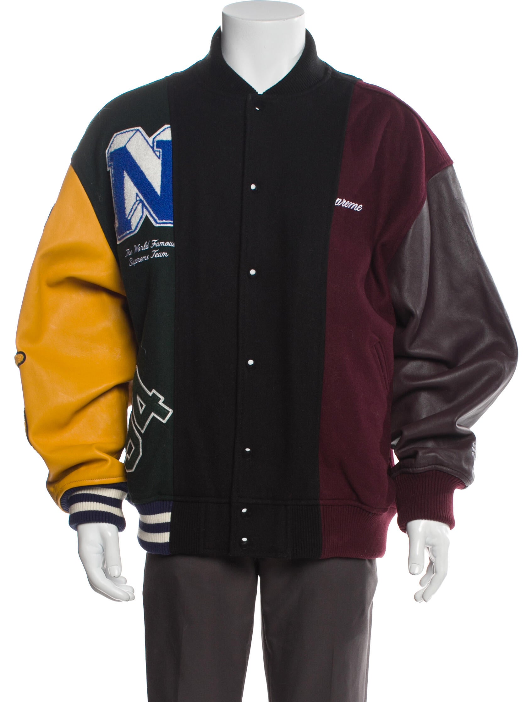 Supreme x MM6 2024 Maison Margiela Split Varsity Varsity Jacket