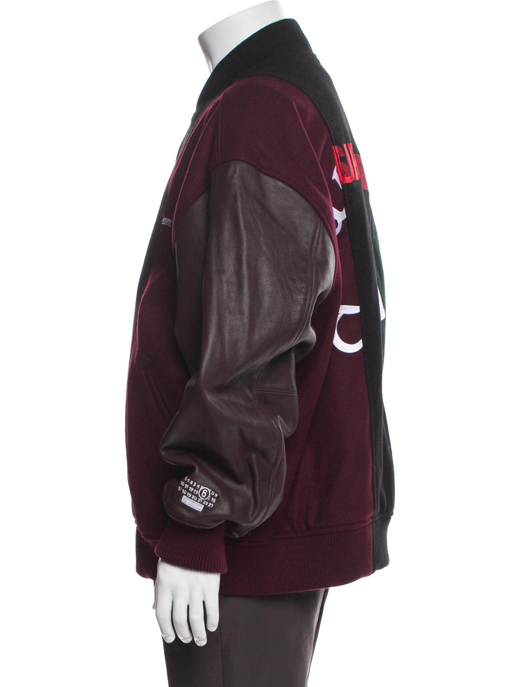 Supreme x MM6 2024 Maison Margiela Split Varsity Varsity Jacket