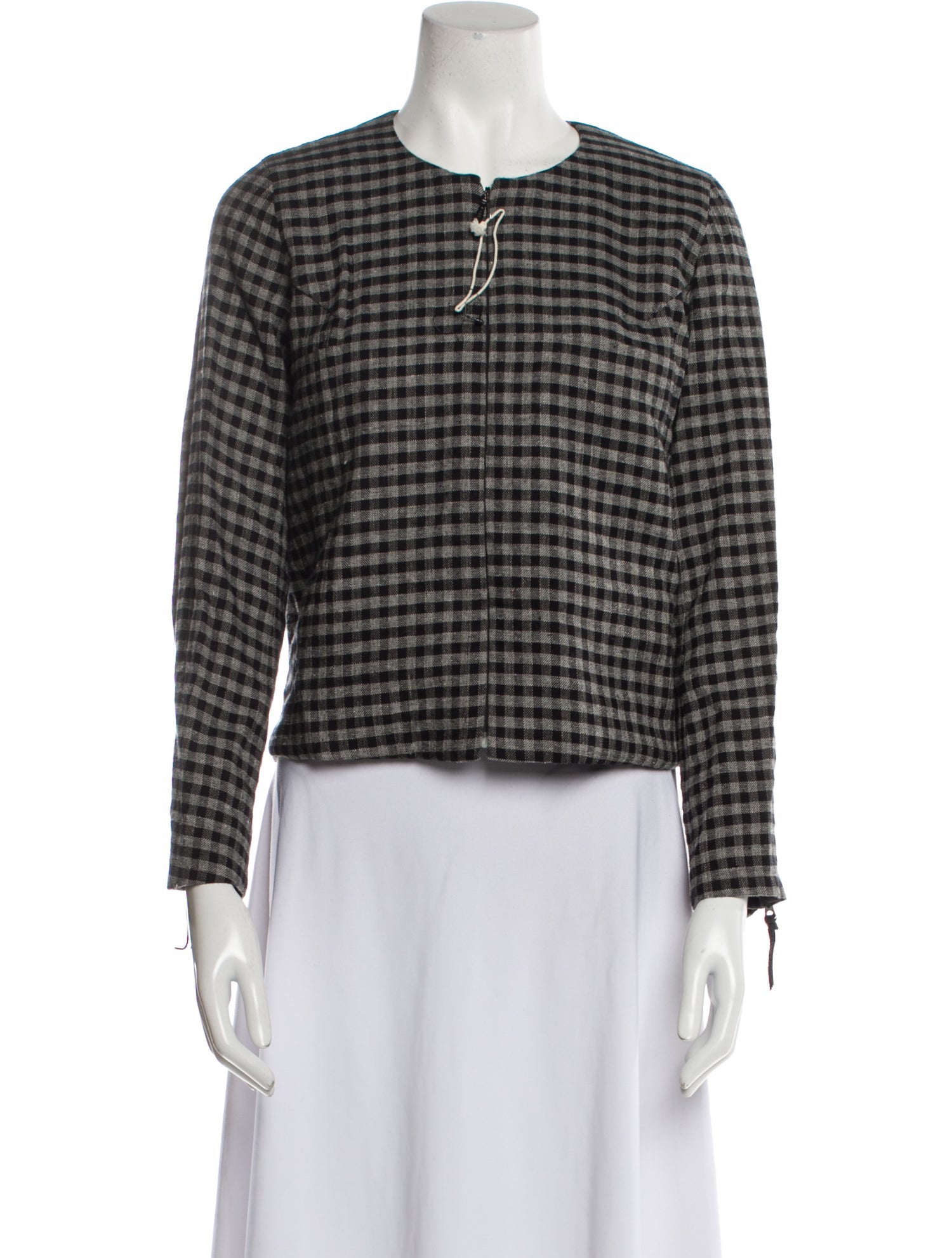 Sunsea Plaid Print Evening Jacket