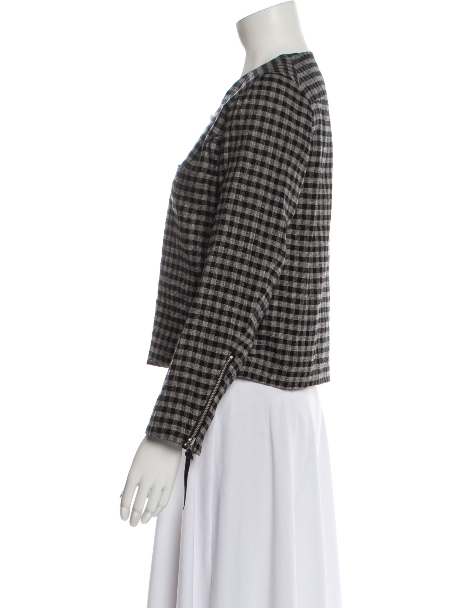 Sunsea Plaid Print Evening Jacket