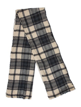 Sunsea Wool Plaid Print Scarf