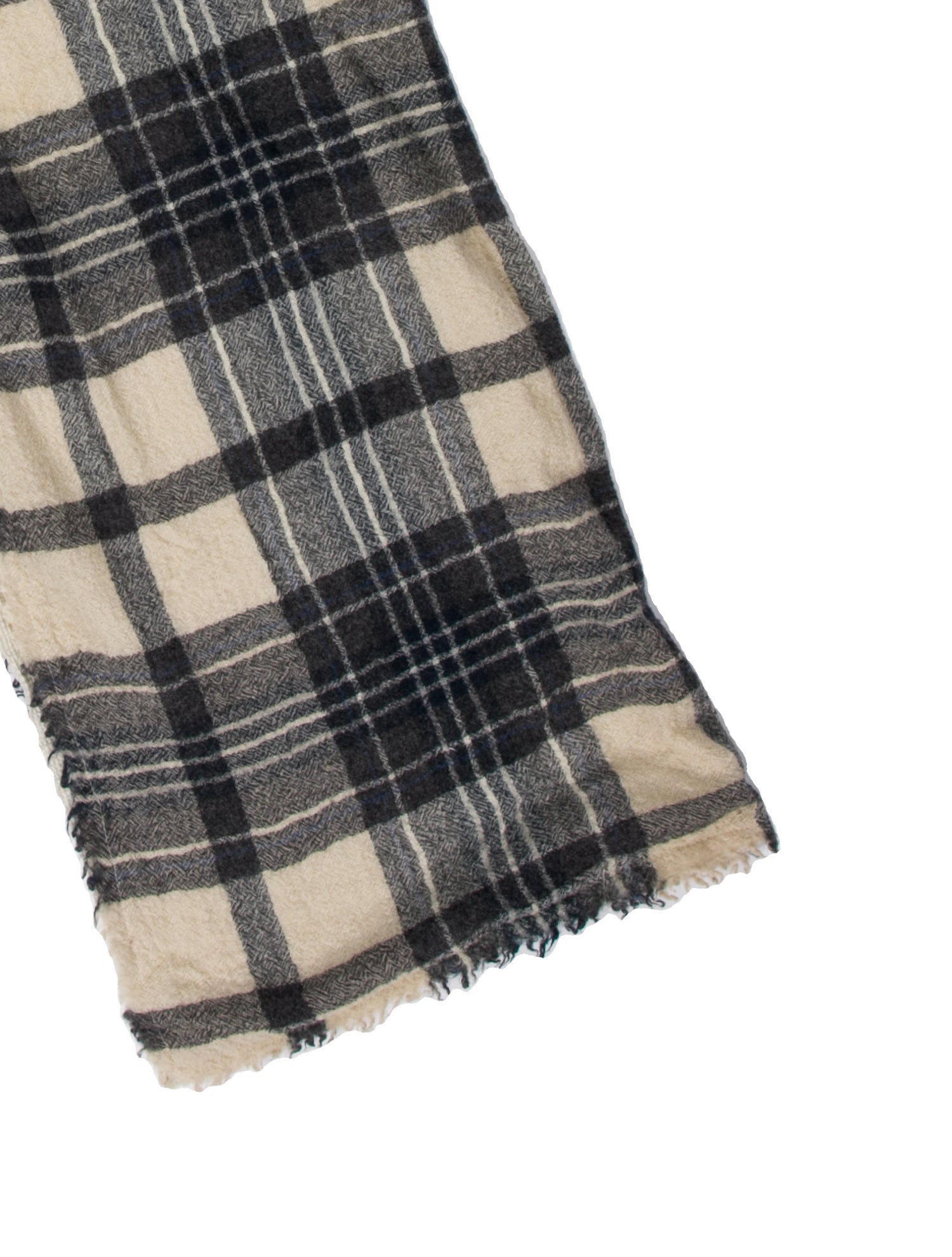 Sunsea Wool Plaid Print Scarf