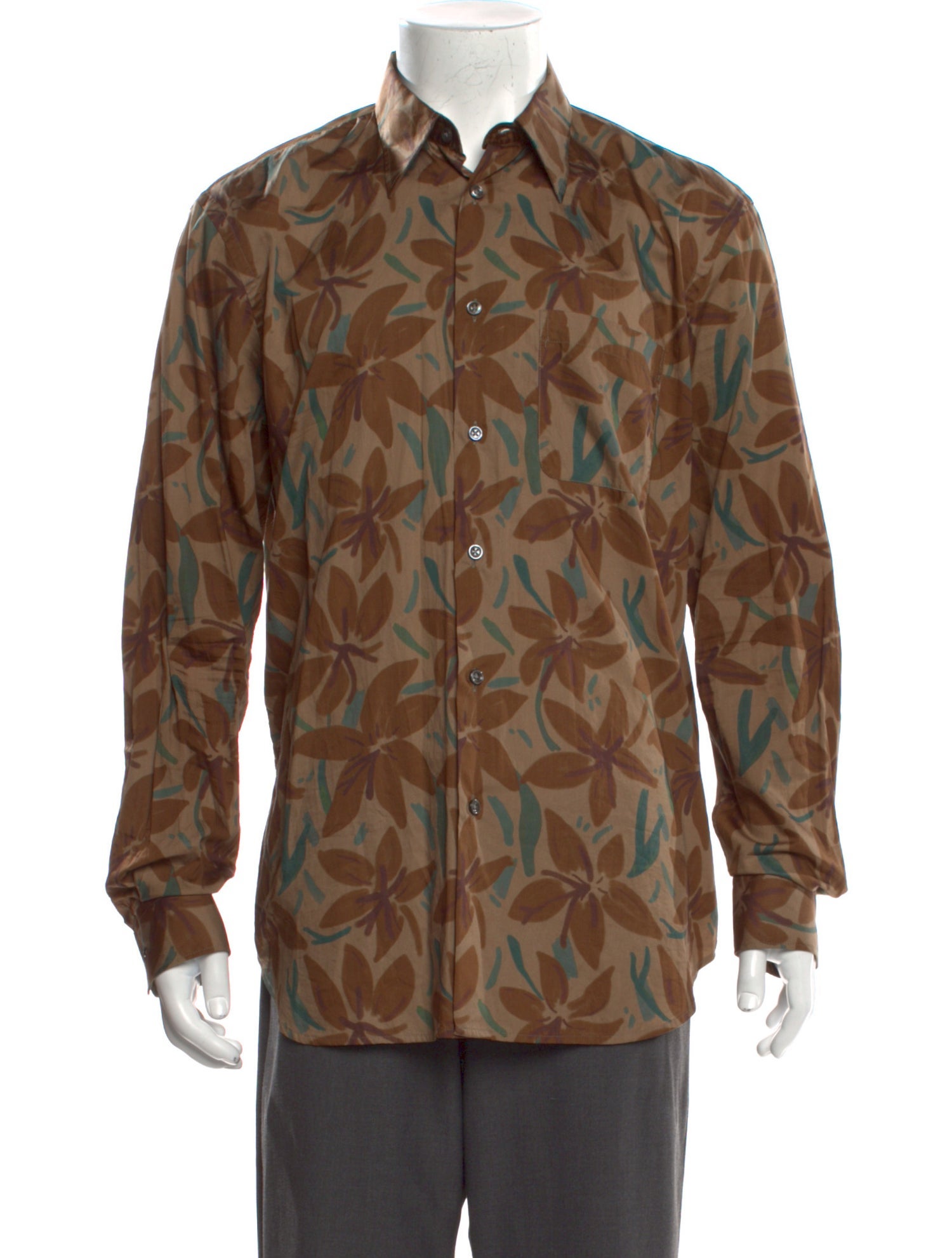 Sunflower Floral Print Long Sleeve Shirt