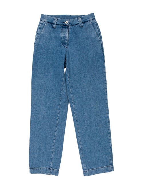 Sunnei Mid-Rise Straight Leg Jeans Blue