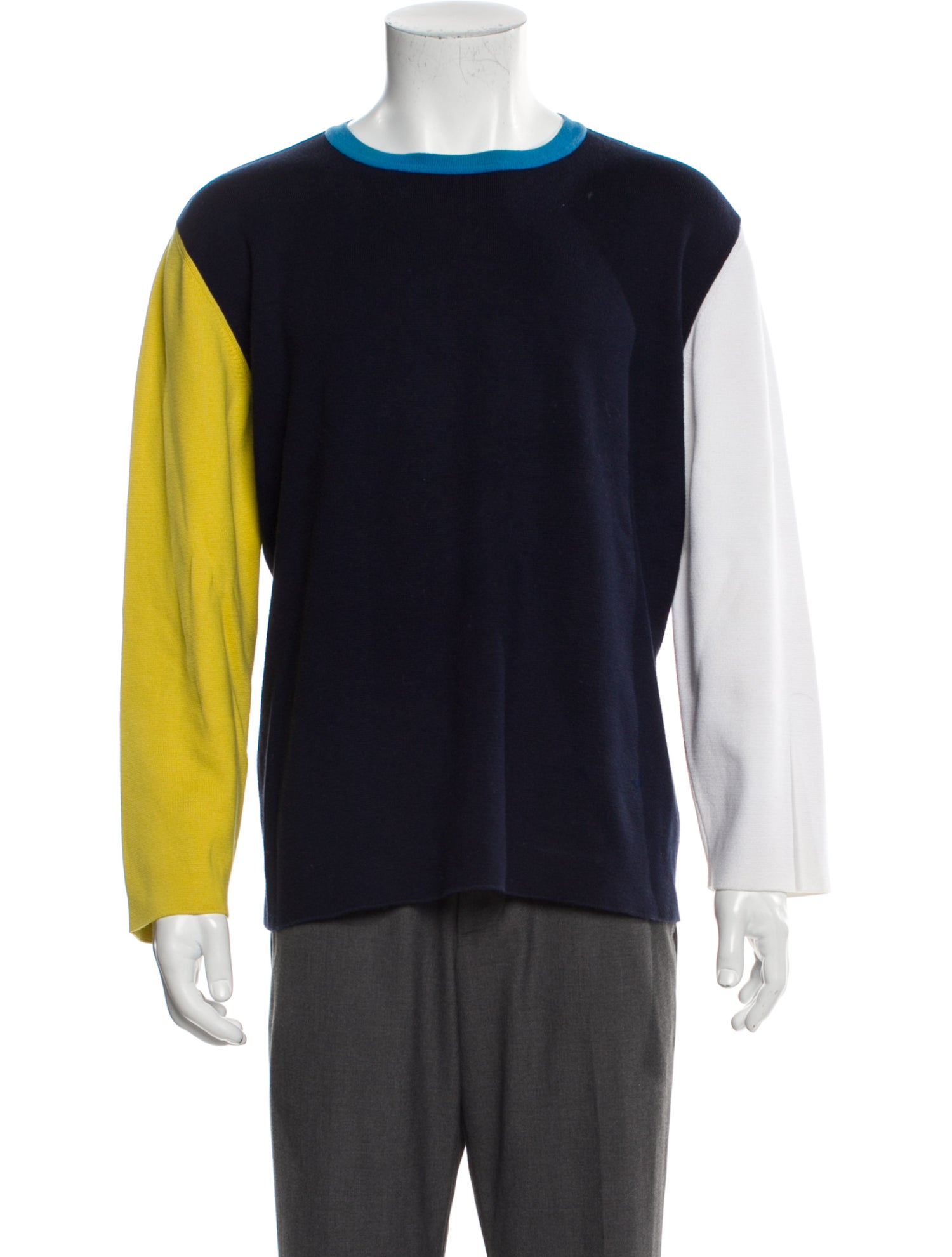 Sunnei Colorblock Pattern Crew Neck Pullover