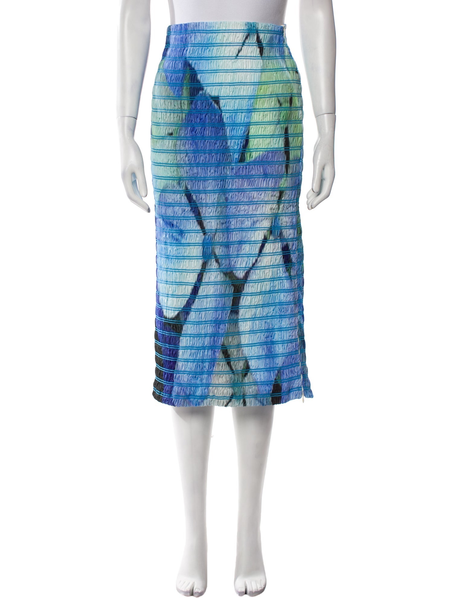 Sunnei Plaid Print Midi Length Skirt