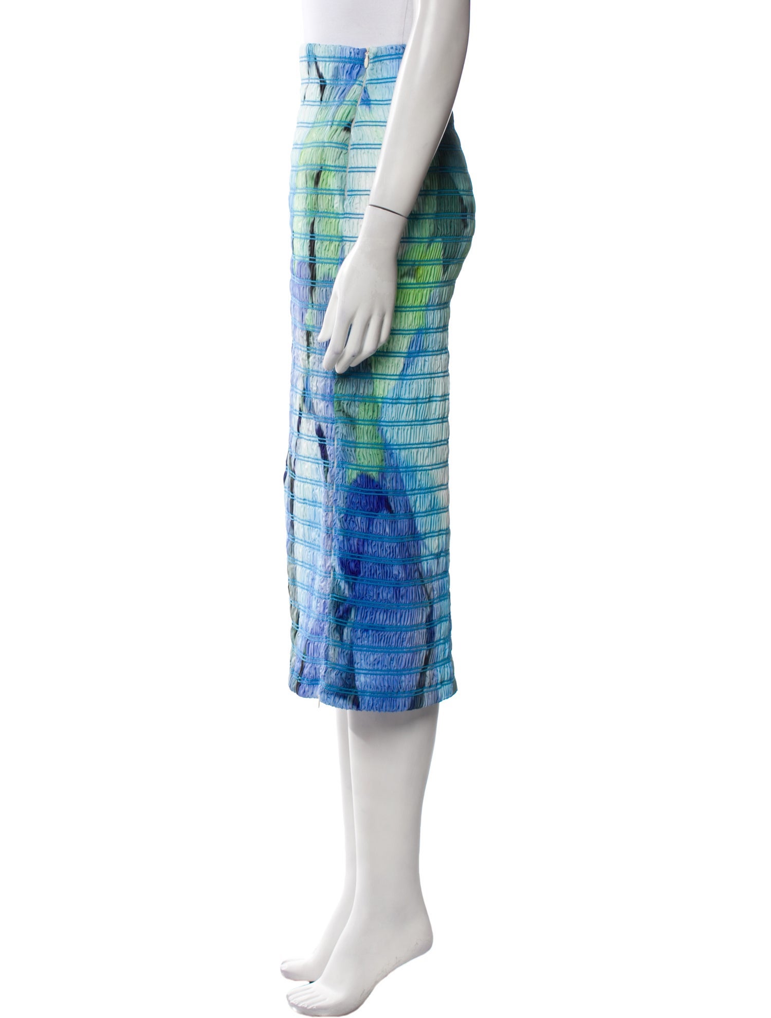 Sunnei Plaid Print Midi Length Skirt