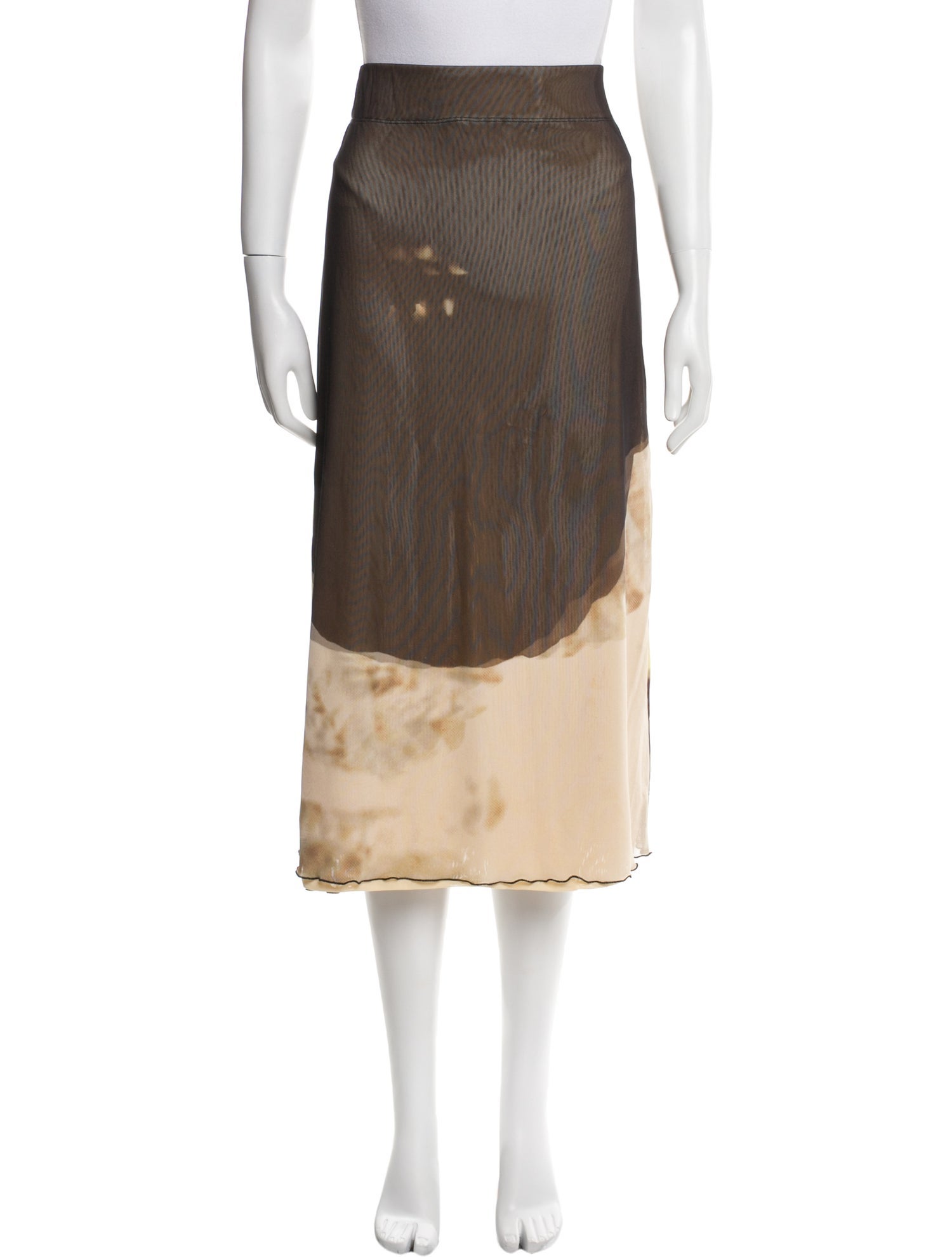 Sunnei Nylon Midi Length Skirt