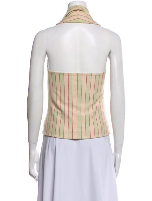 Sunnei Striped Square Neckline Top