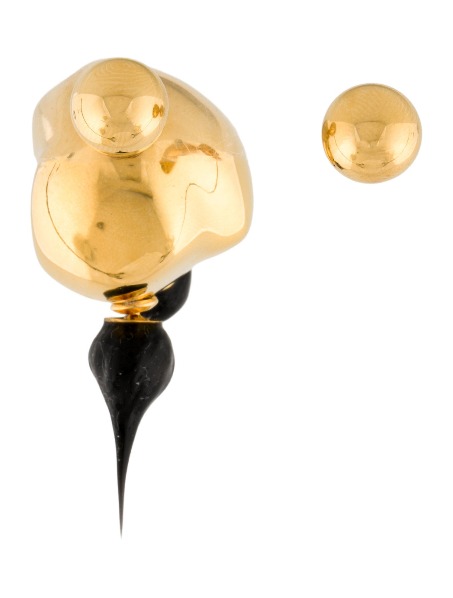 Sunnei Spike Rubberized Round Stud Earring