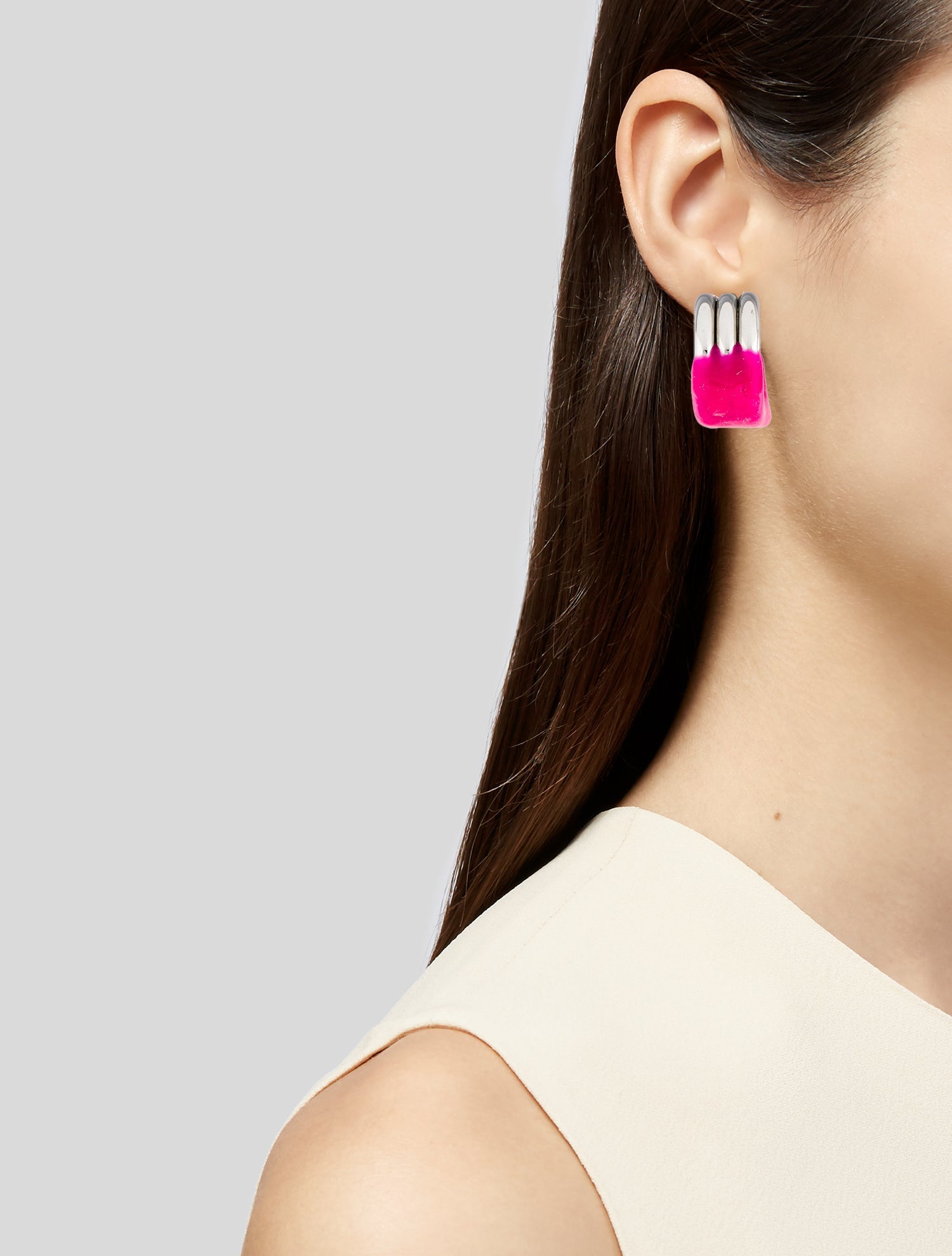 Sunnei Sunnei Rubber Hoops Earrings