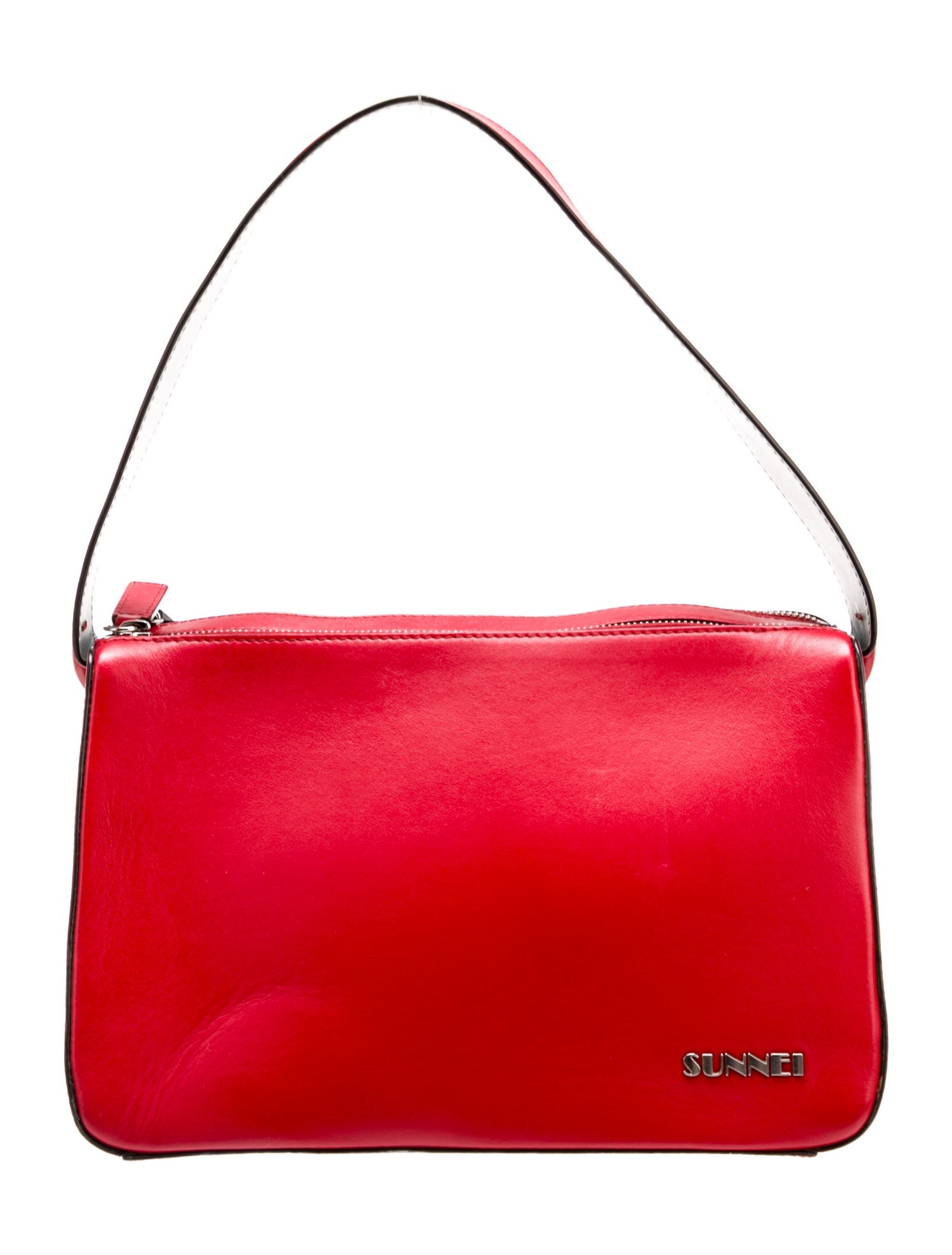 Sunnei Leather Top Handle Bag