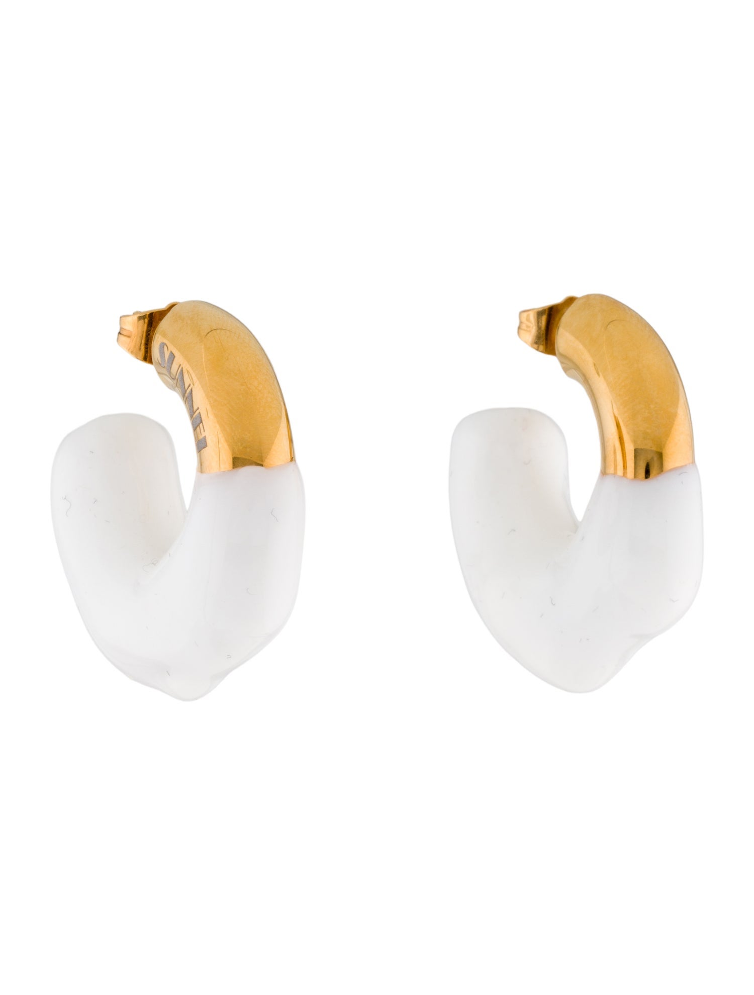 Sunnei Rubberized Hoop Earrings