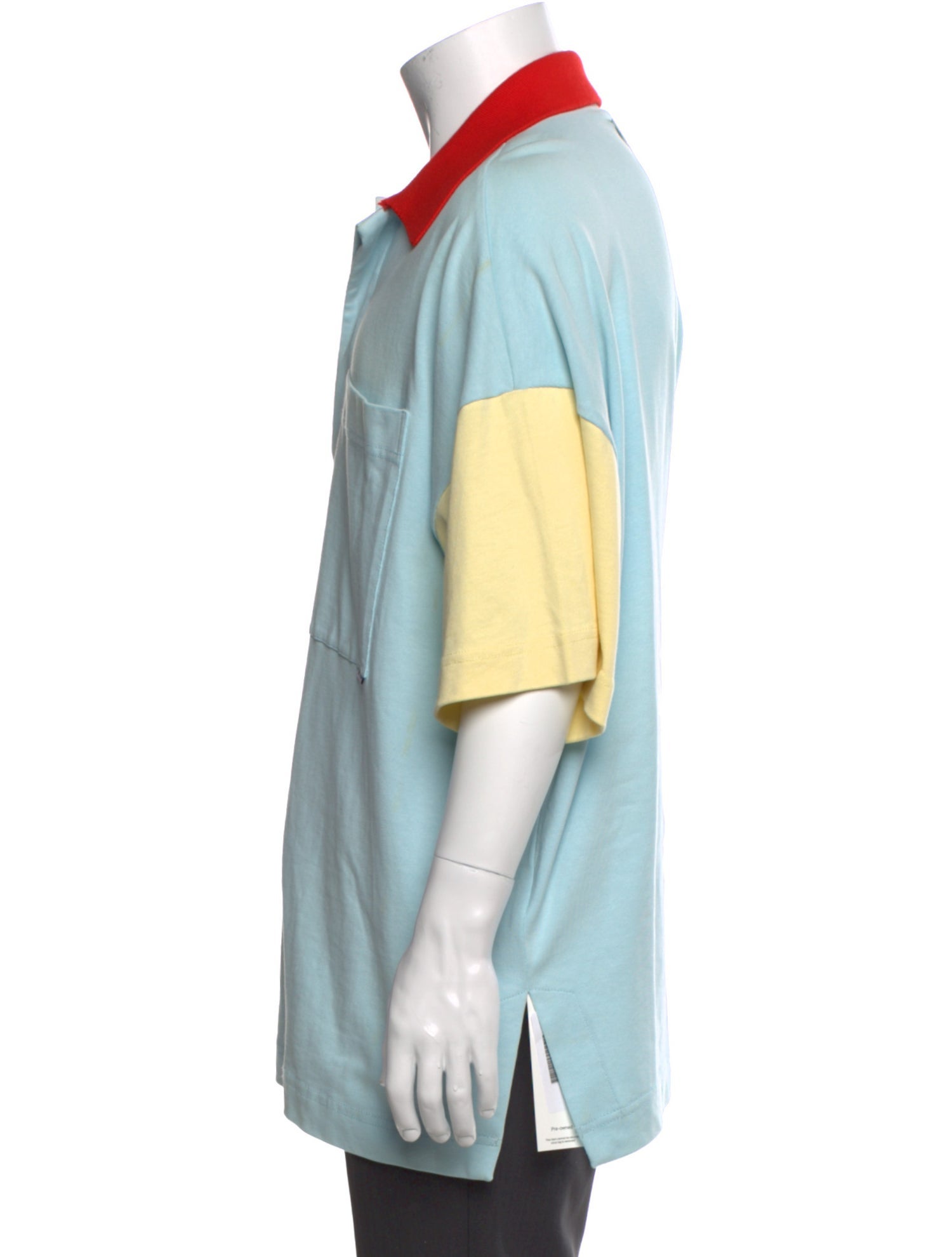 Sunnei Colorblock Pattern Collar Polo Shirt