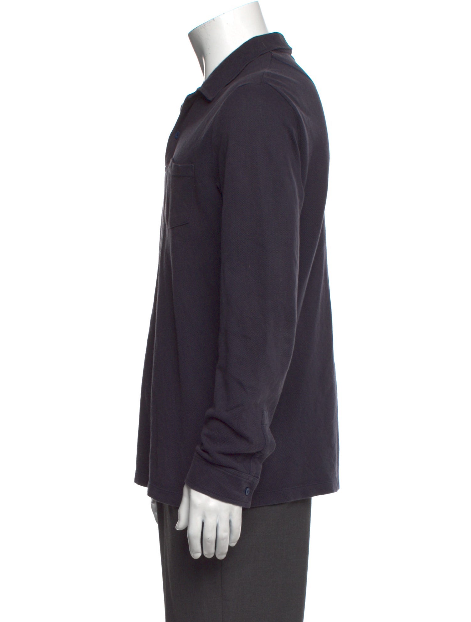 Sunspel Collar Long Sleeve Polo Shirt