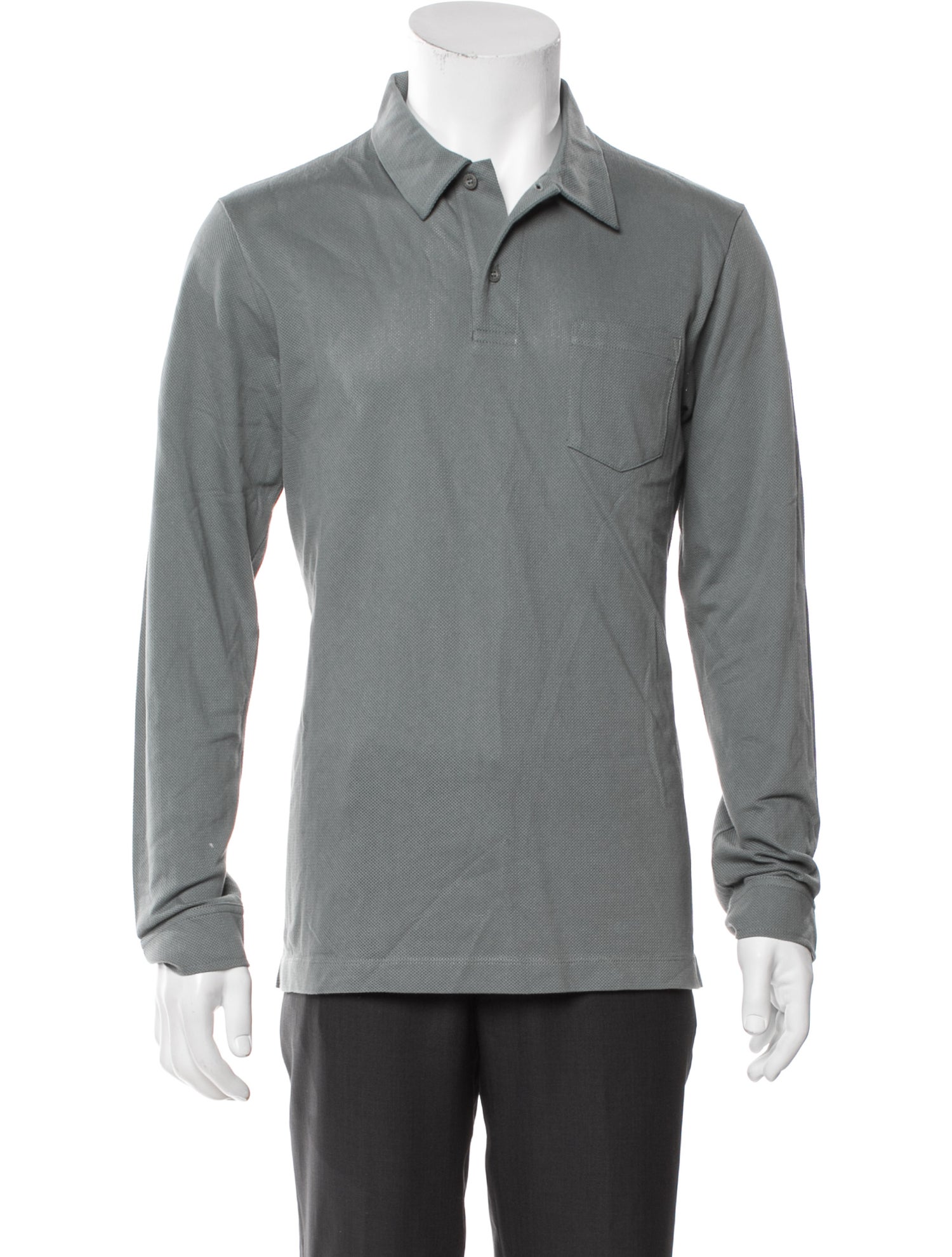 Sunspel Collar Long Sleeve Polo Shirt