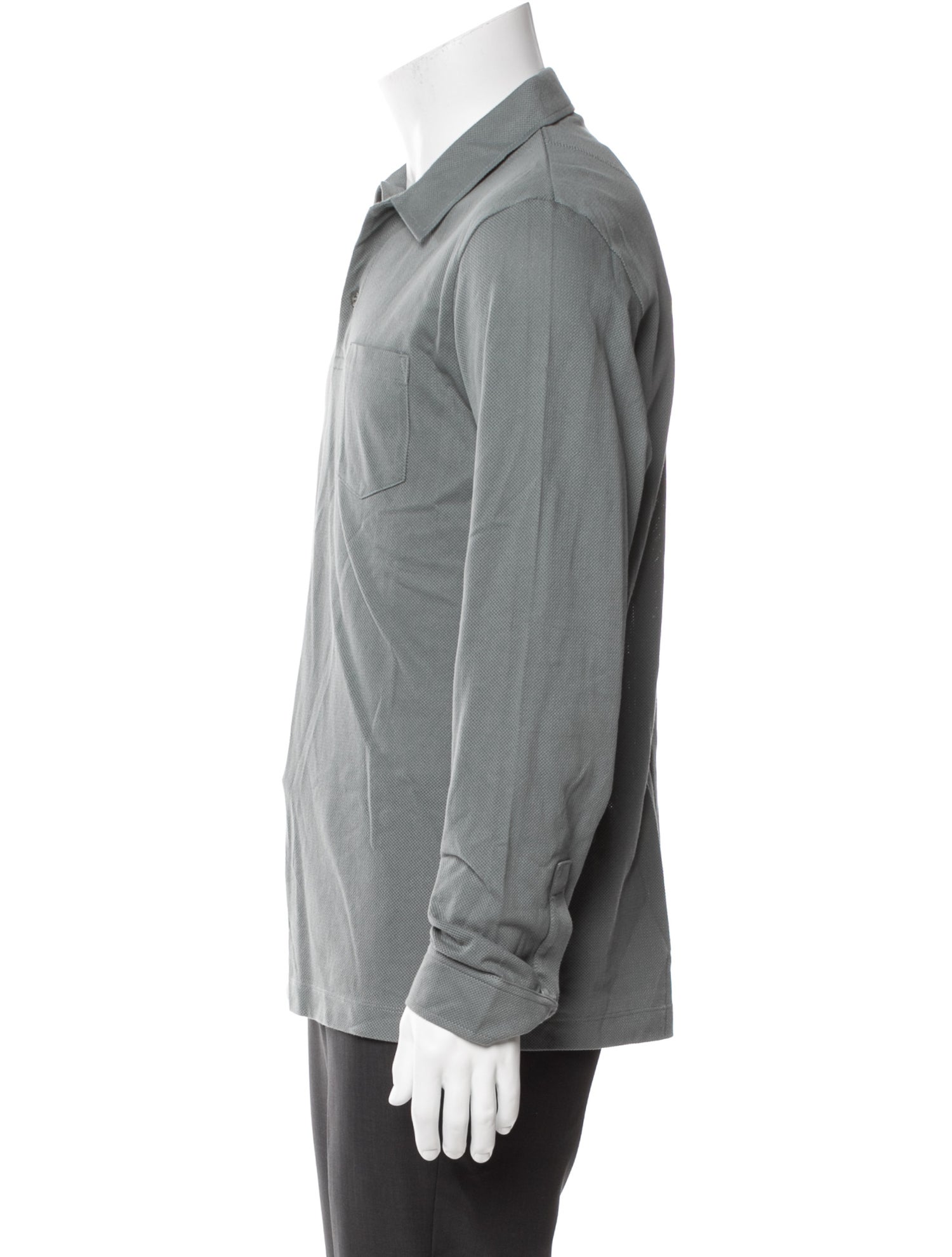 Sunspel Collar Long Sleeve Polo Shirt