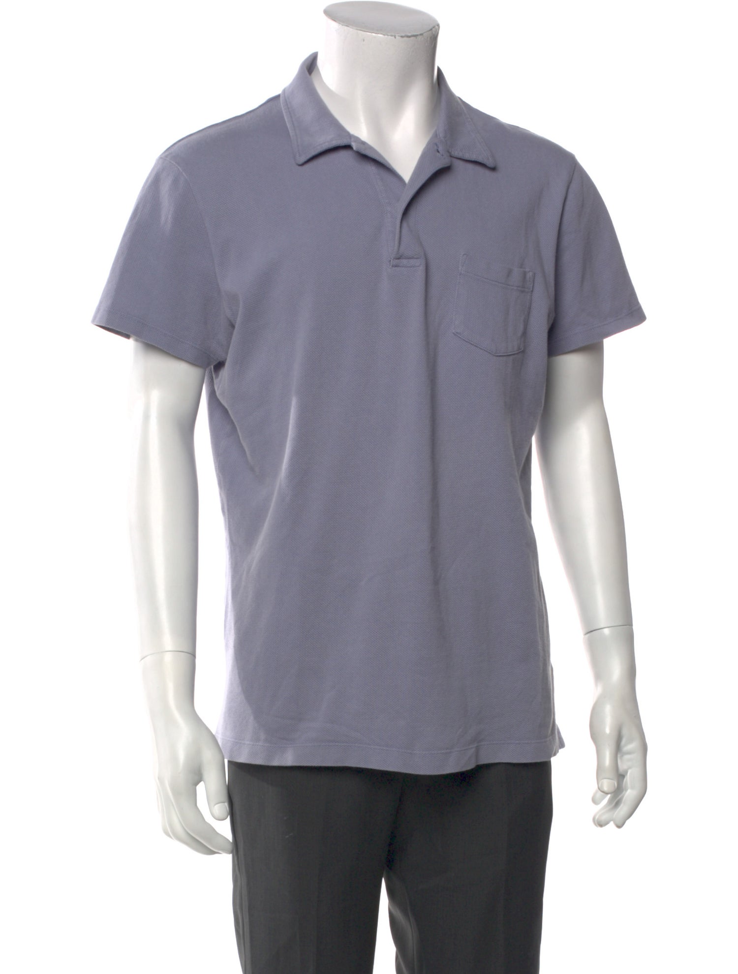Sunspel V-Neck Short Sleeve Polo Shirt
