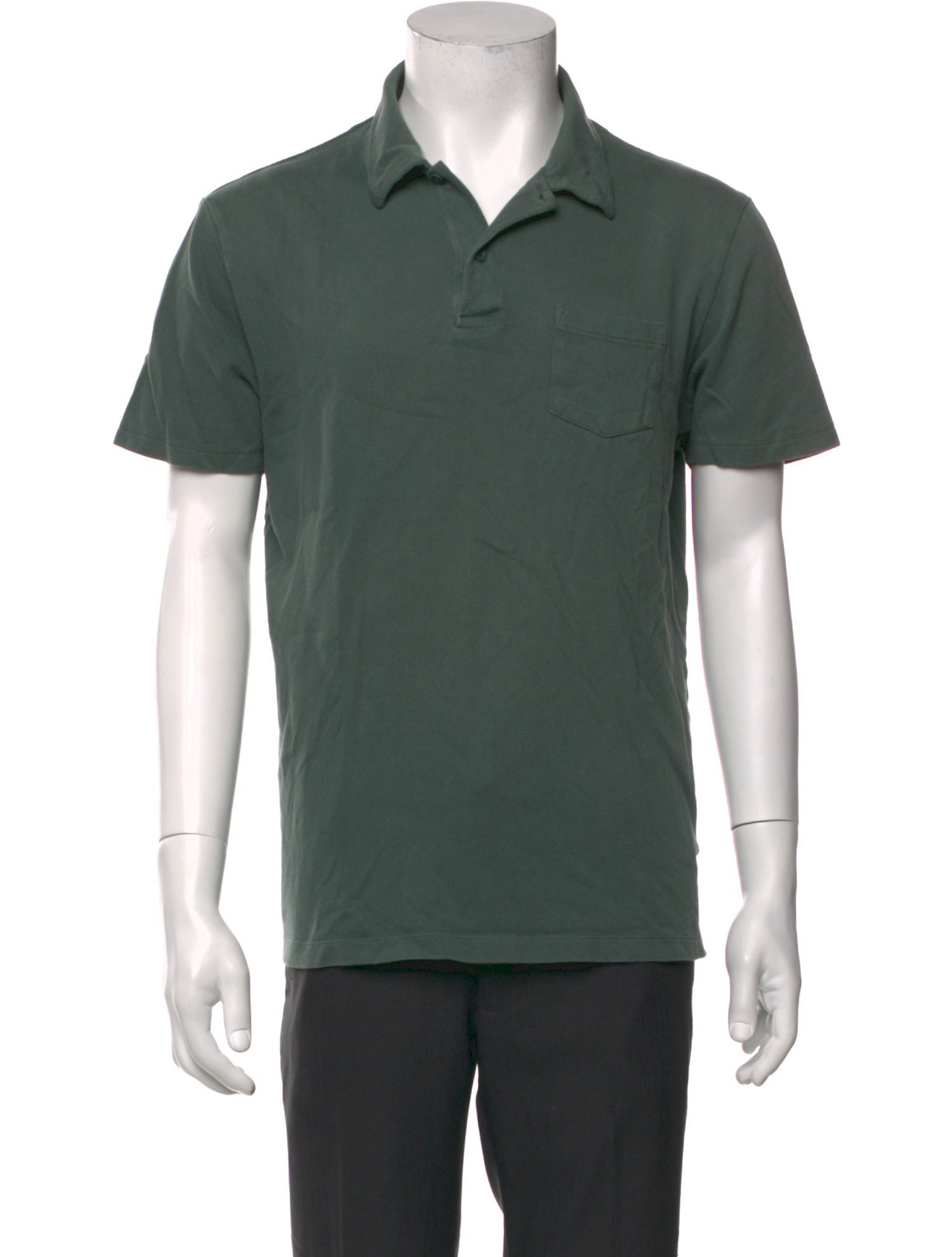 Sunspel V-Neck Short Sleeve Polo Shirt
