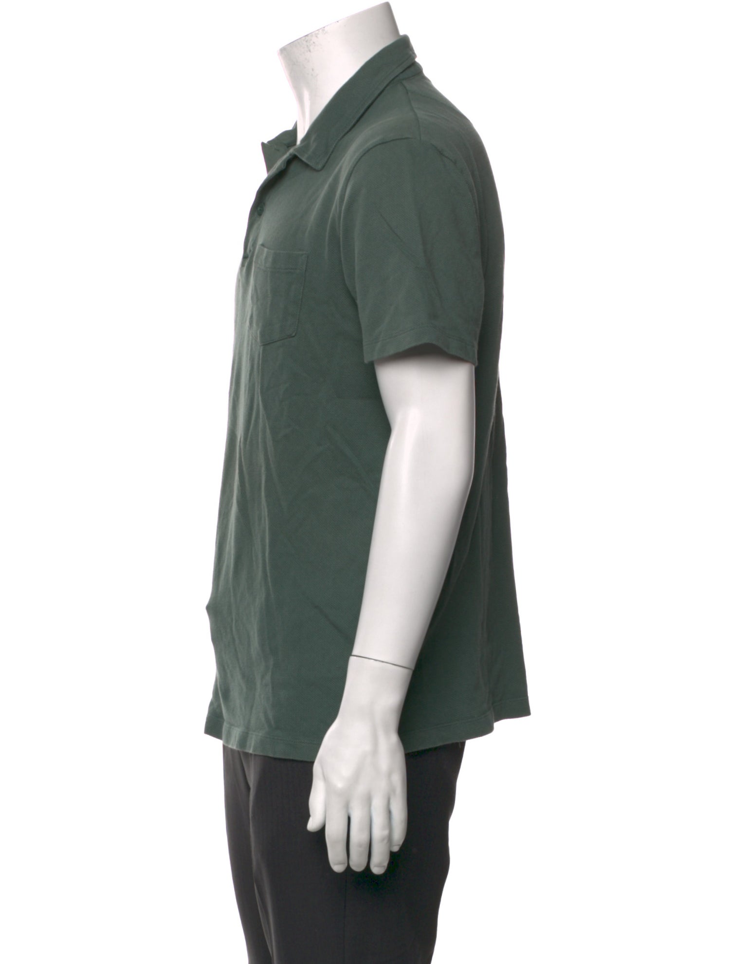 Sunspel V-Neck Short Sleeve Polo Shirt