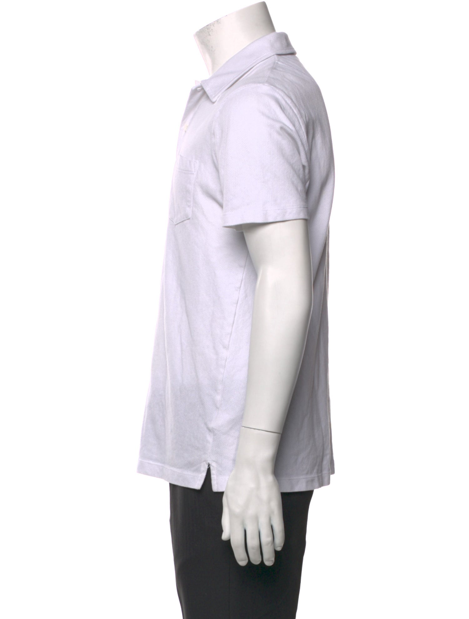 Sunspel V-Neck Short Sleeve Polo Shirt