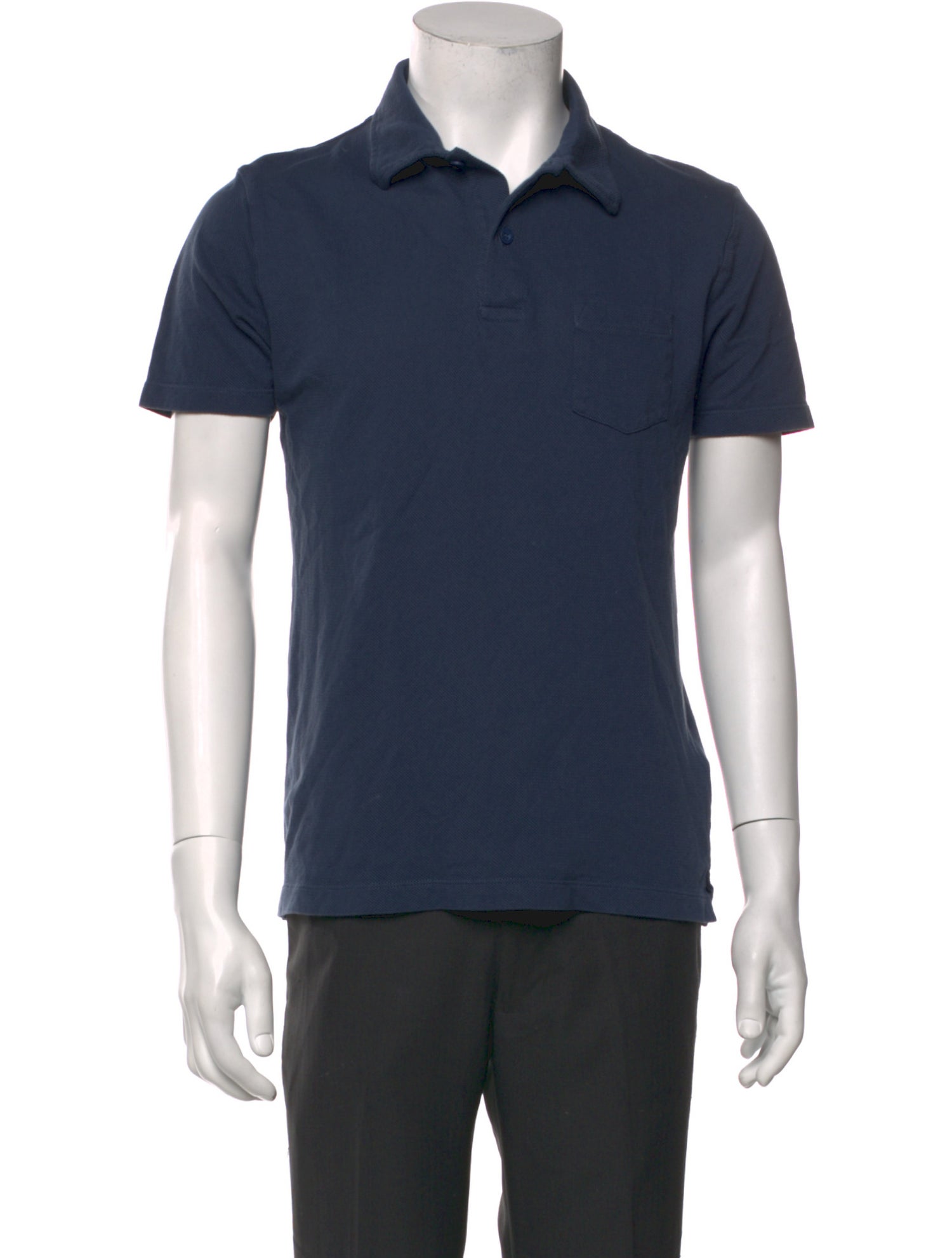 Sunspel V-Neck Short Sleeve Polo Shirt