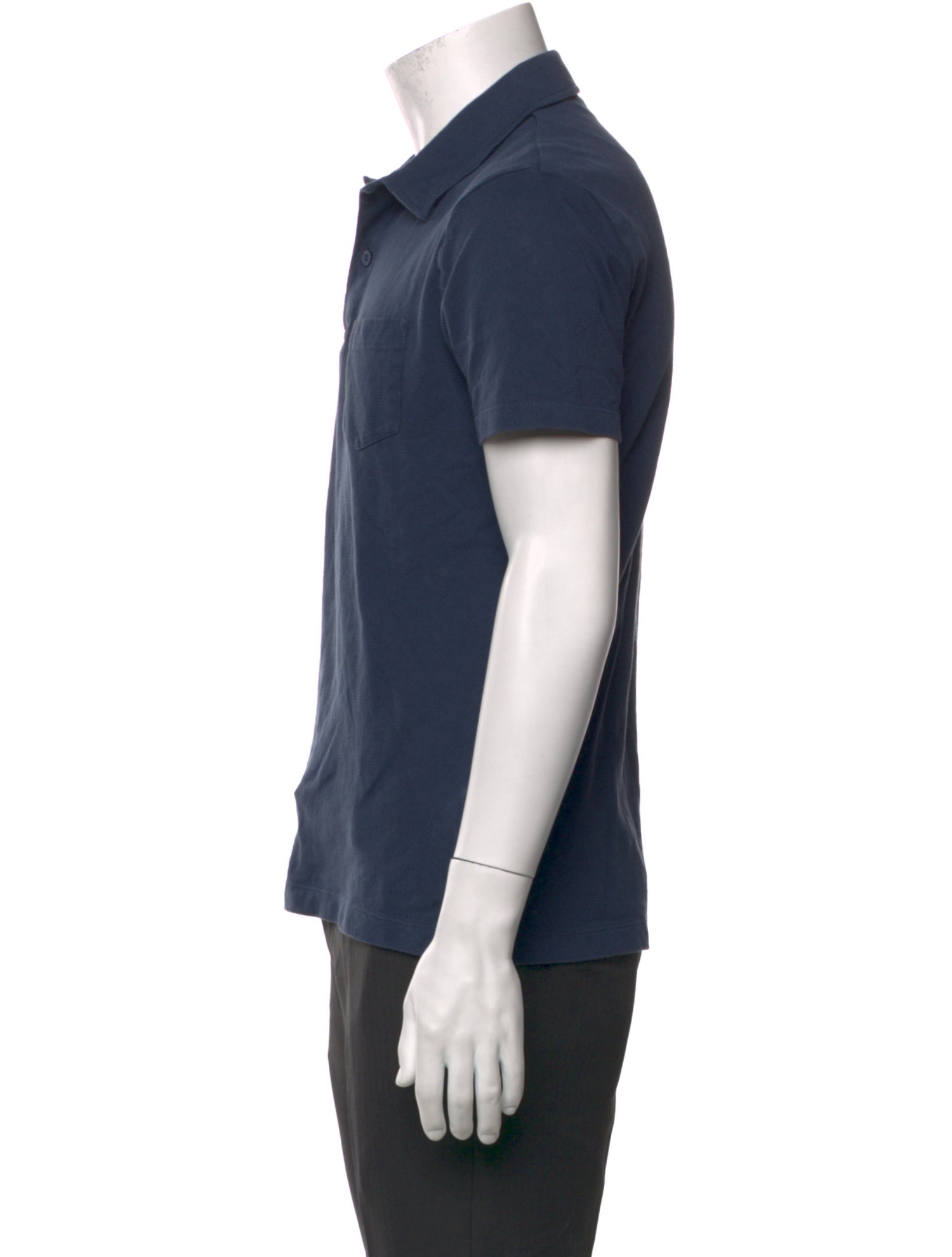 Sunspel V-Neck Short Sleeve Polo Shirt