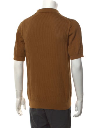 Sunspel V-Neck Short Sleeve Polo Shirt