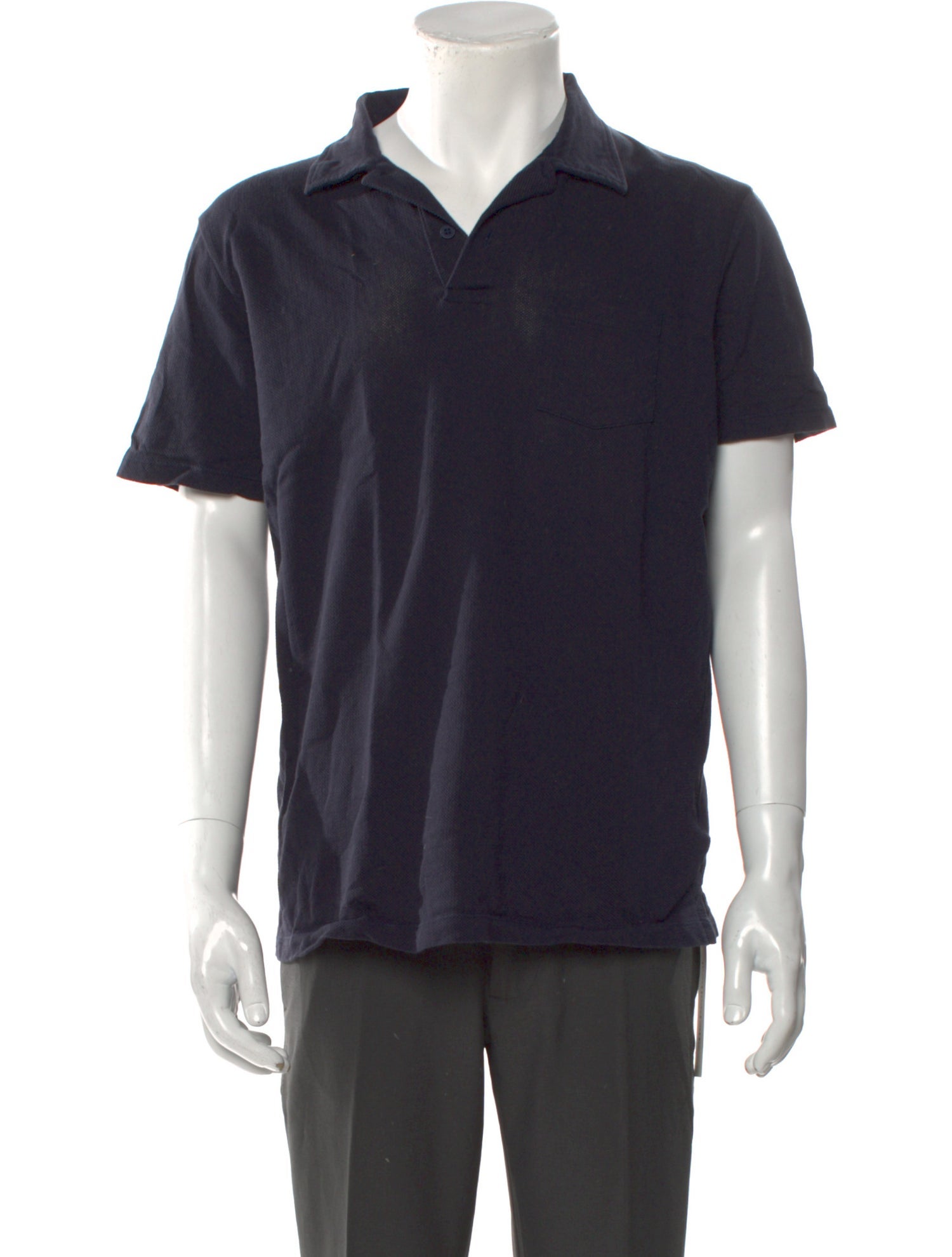 Sunspel V-Neck Short Sleeve Polo Shirt