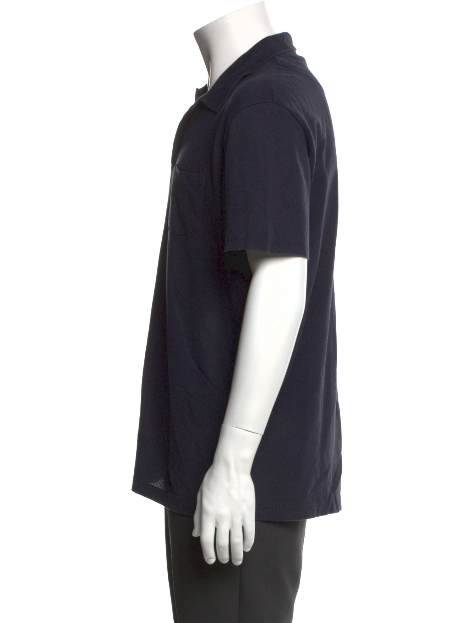 Sunspel Crew Neck Short Sleeve Polo Shirt