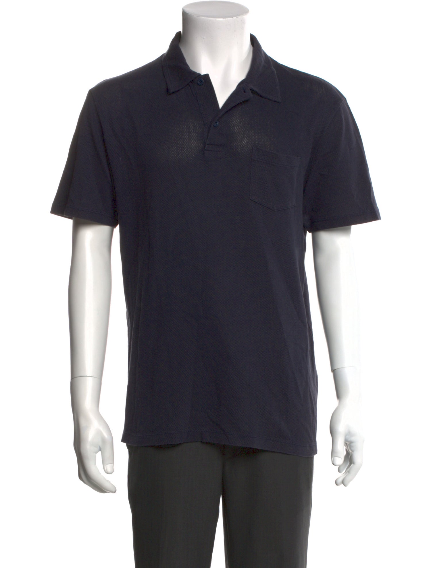 Sunspel V-Neck Short Sleeve Polo Shirt
