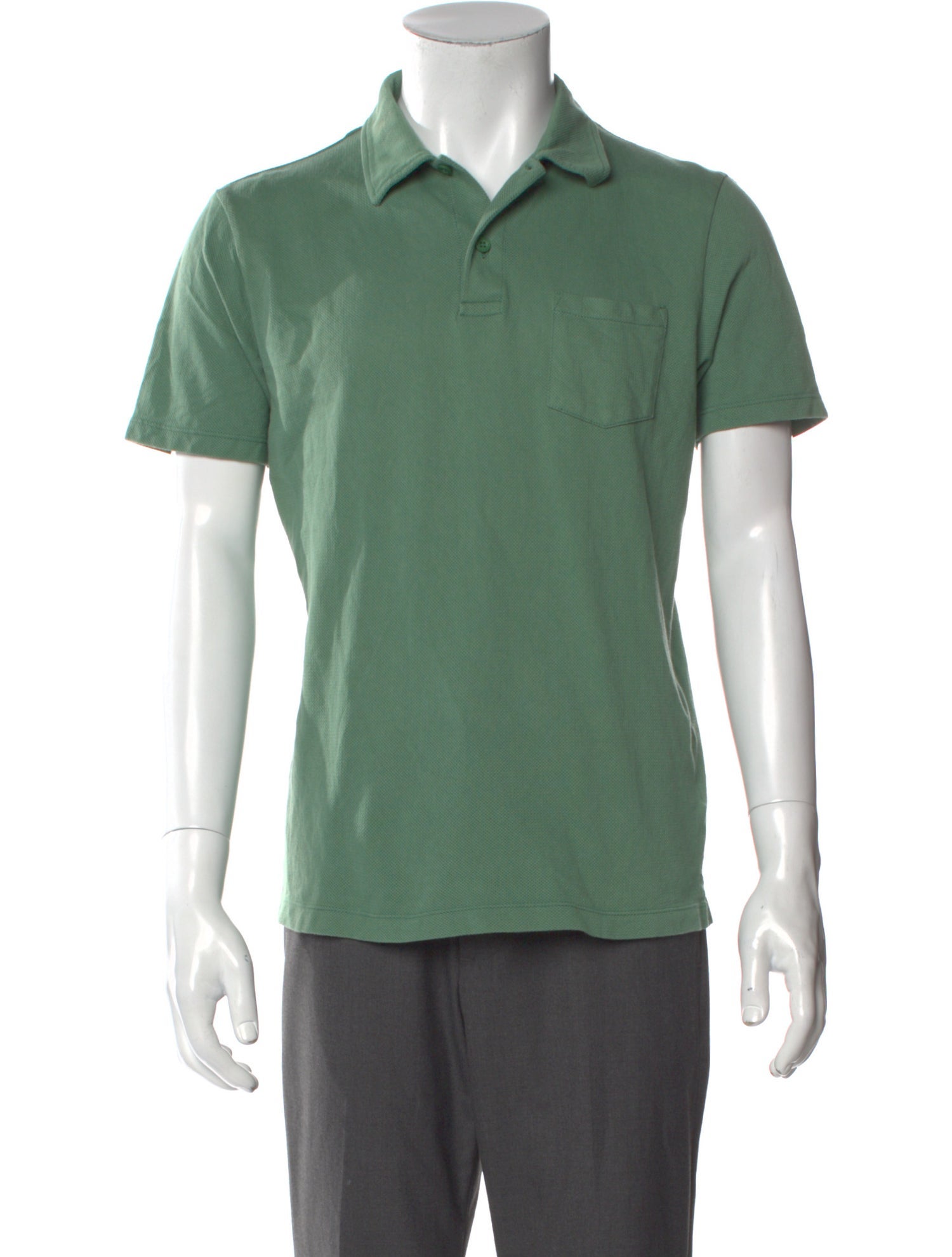 Sunspel V-Neck Short Sleeve Polo Shirt