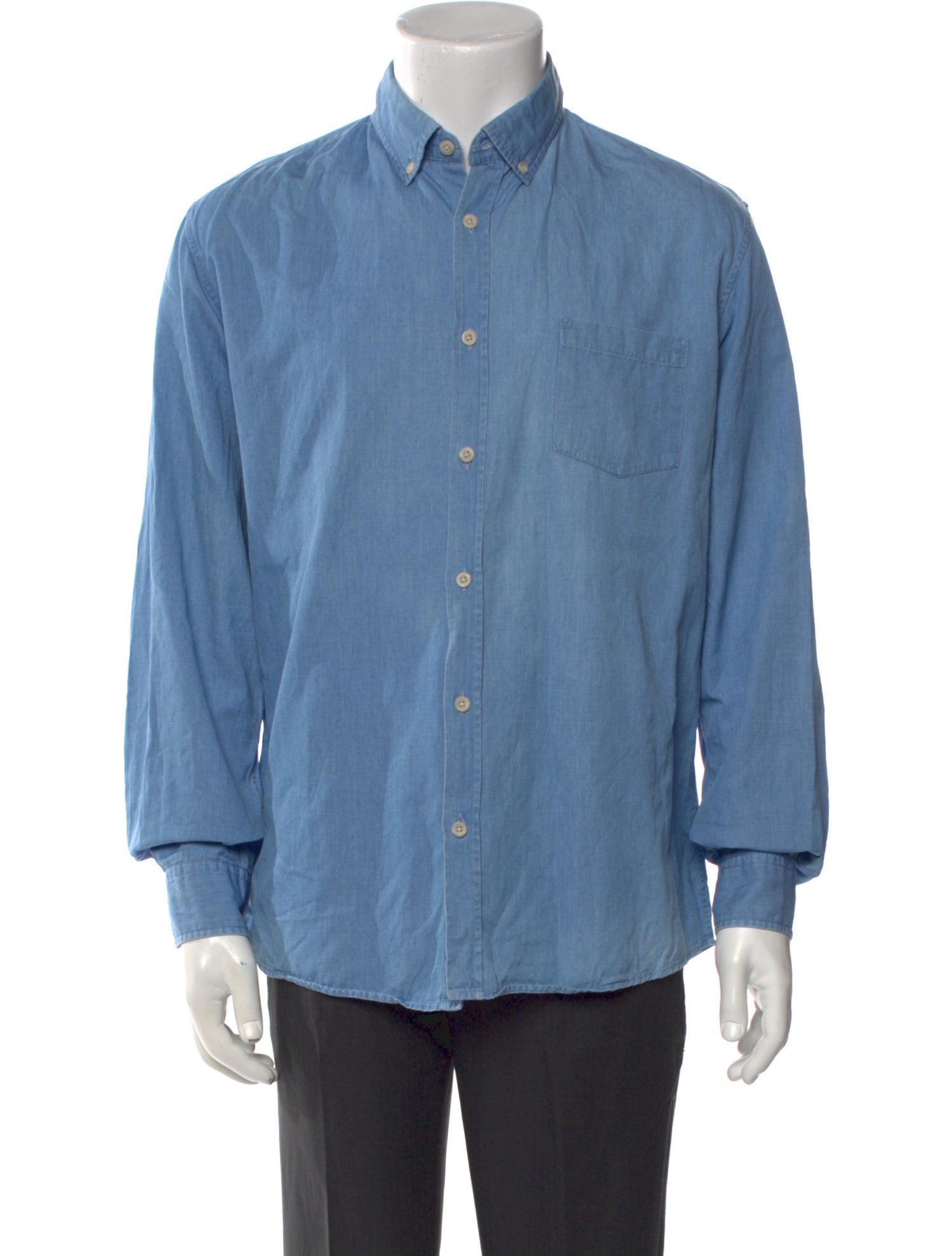Sunspel Long Sleeve Denim Shirt