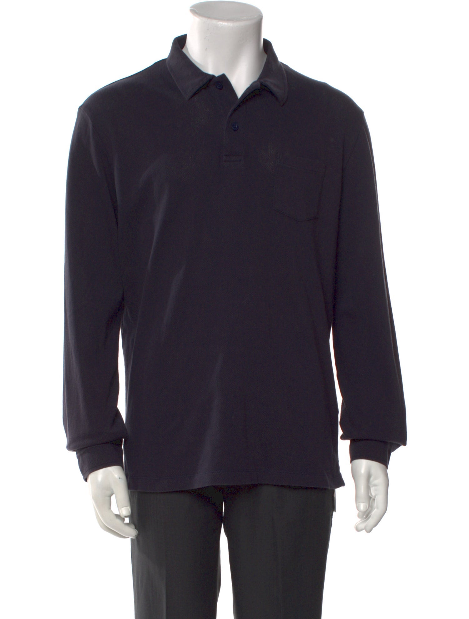 Sunspel Collar Long Sleeve Polo Shirt
