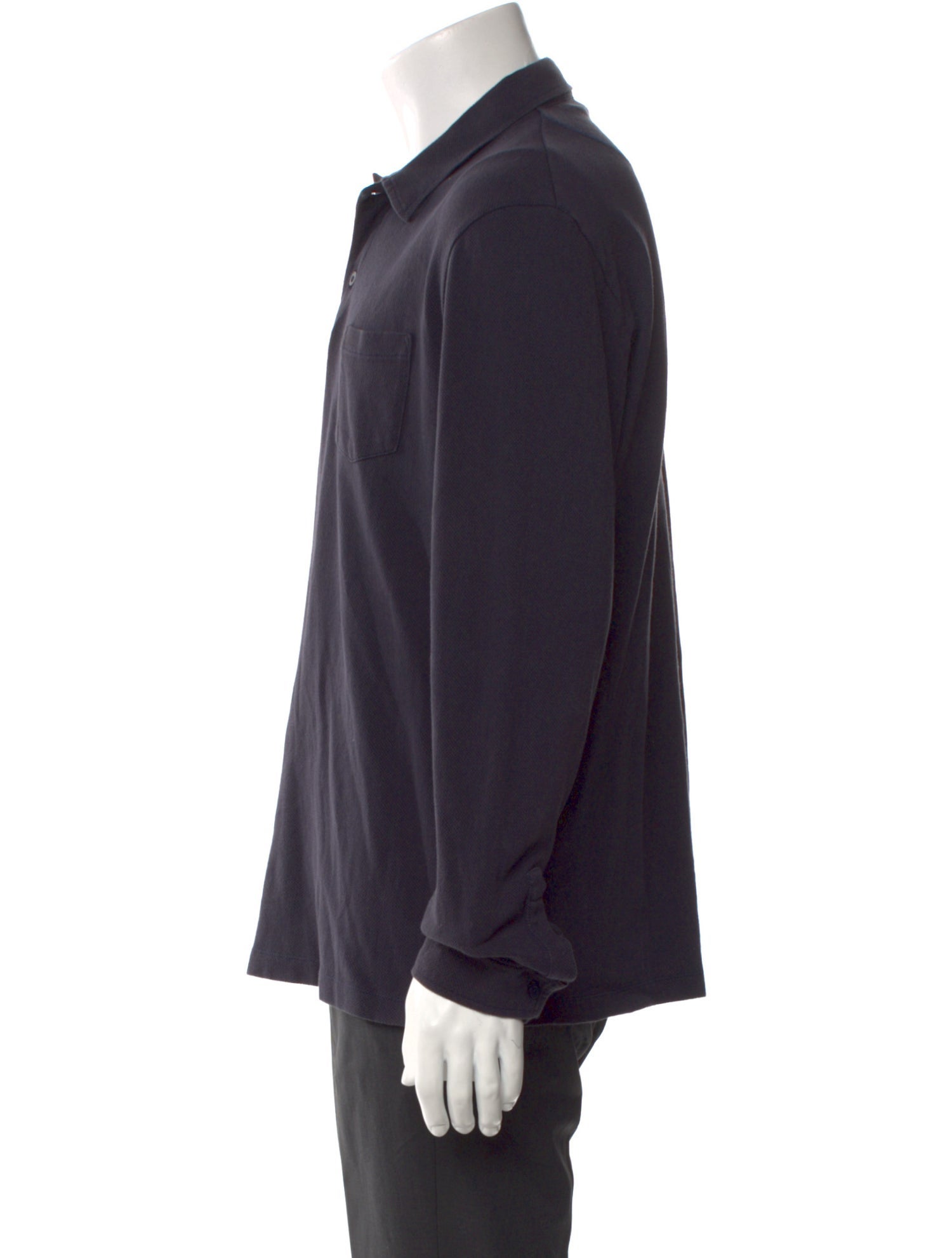 Sunspel Collar Long Sleeve Polo Shirt