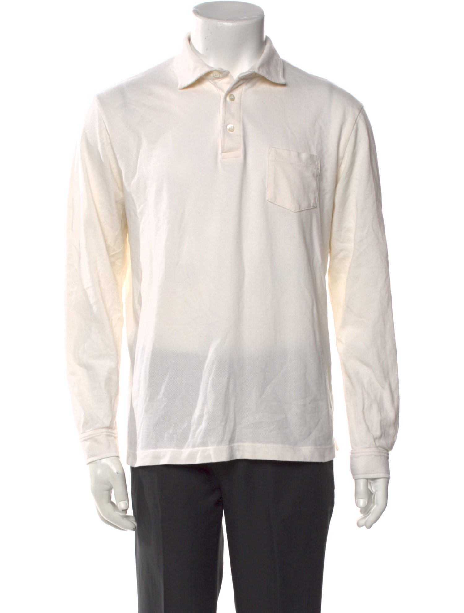 Sunspel Collar Long Sleeve Polo Shirt