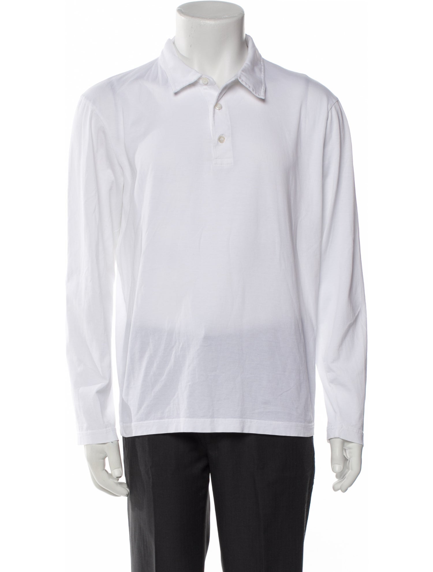 Sunspel Collar Long Sleeve Polo Shirt