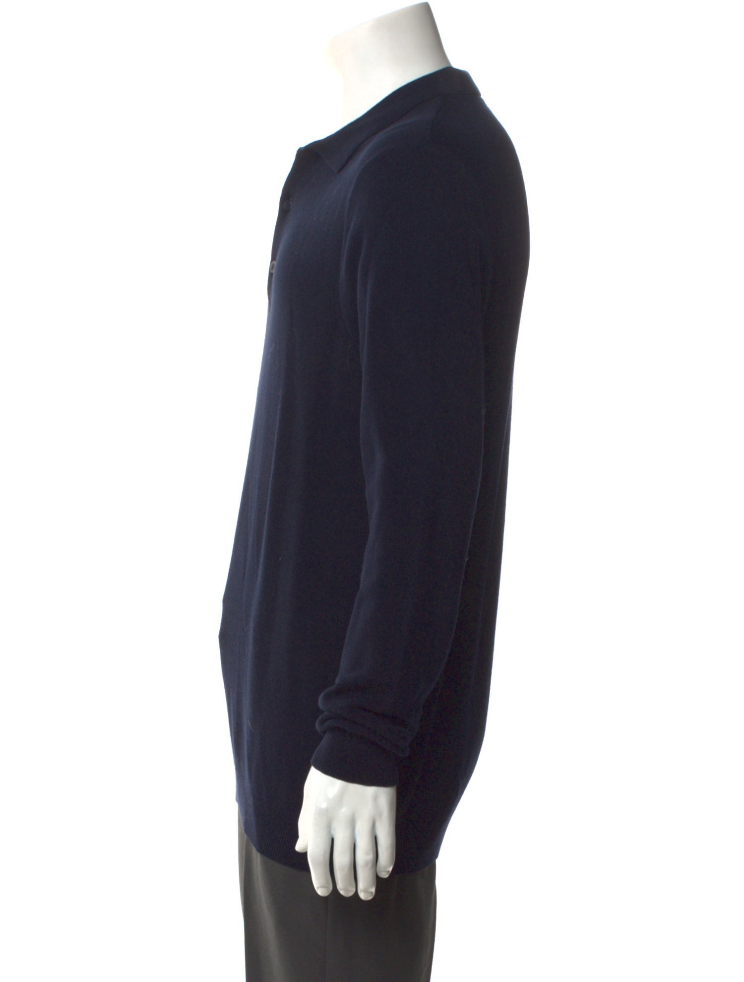 Sunspel Collar Long Sleeve Polo Sweater