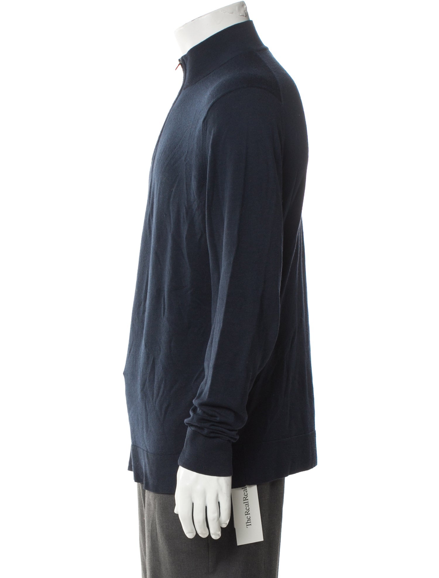 Sunspel Merino Wool Mock Neck Pullover