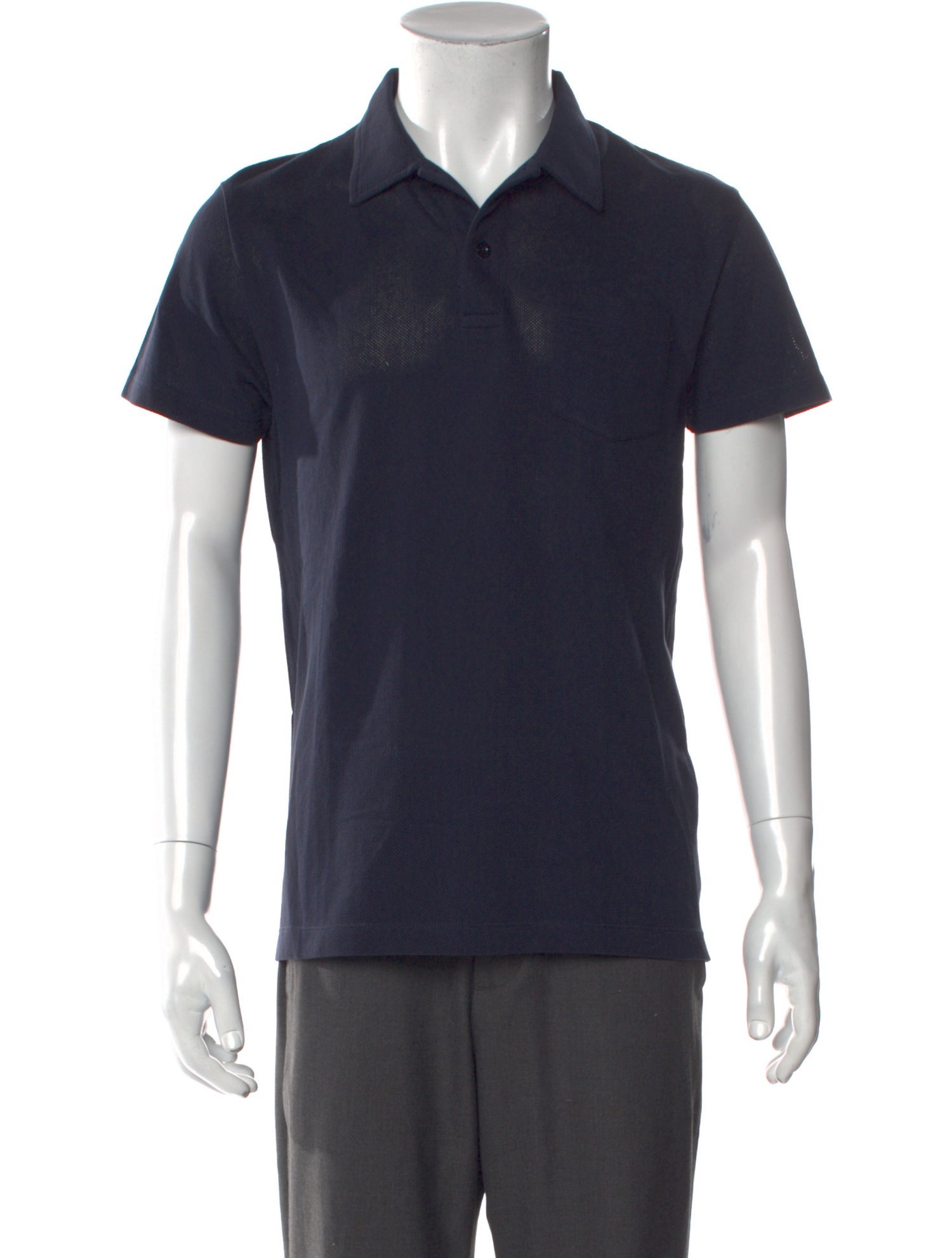 Sunspel V-Neck Short Sleeve Polo Shirt