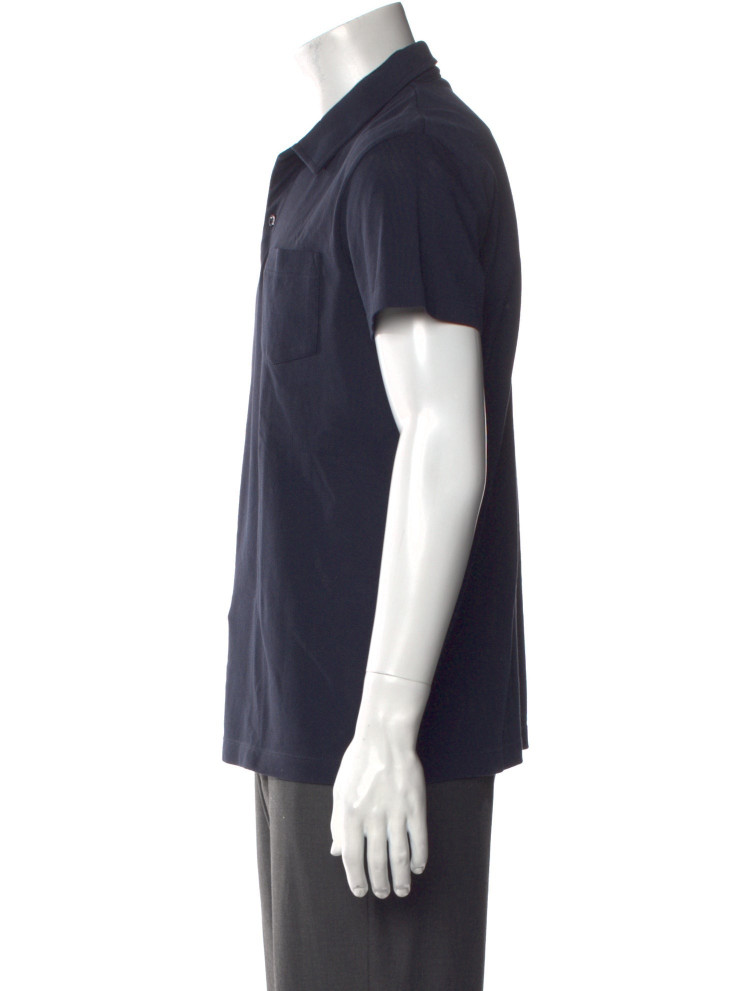 Sunspel V-Neck Short Sleeve Polo Shirt