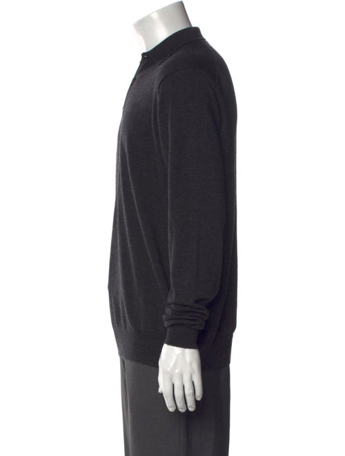 Sunspel Merino Wool Crew Neck Polo Sweater