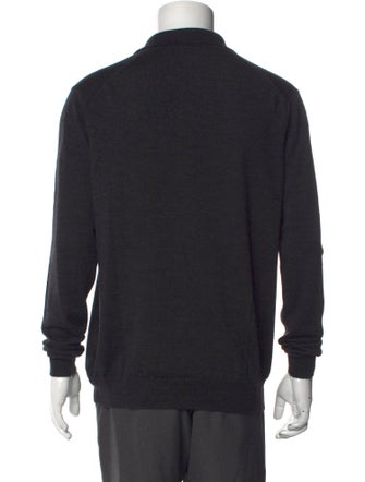 Sunspel Merino Wool Crew Neck Polo Sweater