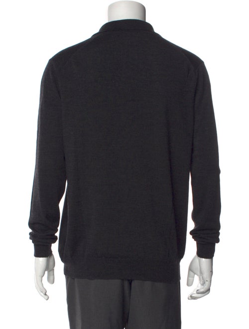 Sunspel Merino Wool Crew Neck Polo Sweater