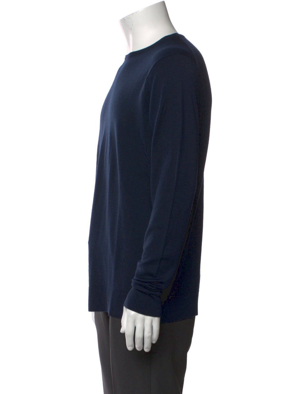 Sunspel Merino Wool Pullover Blue Patch Pockets L… - image 2