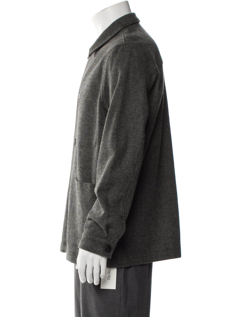Sunspel Wool Jacket Grey Patch Pockets - image 2