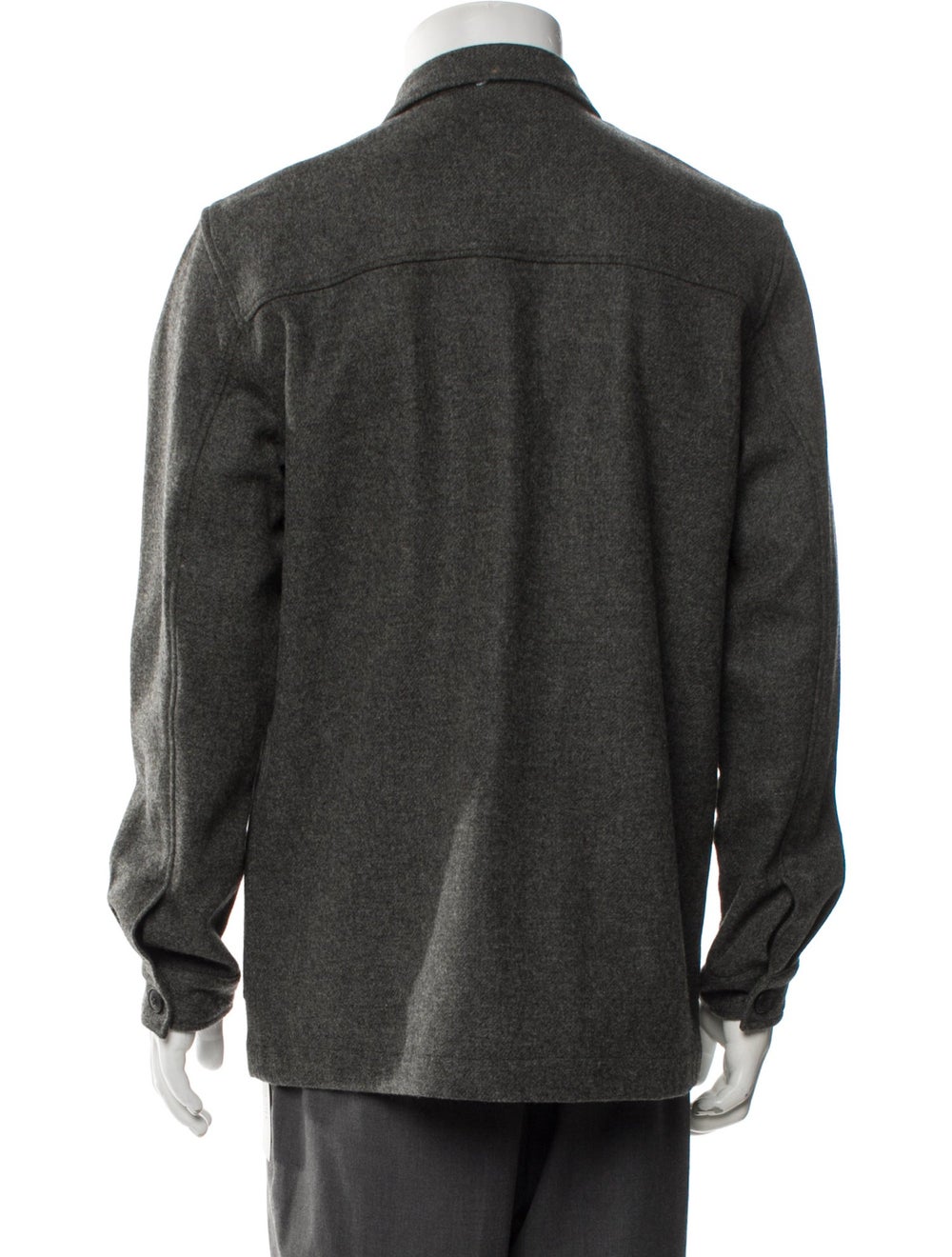 Sunspel Wool Jacket Grey Patch Pockets - image 3